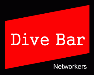 Dive Bar Networkers Logo red white and black